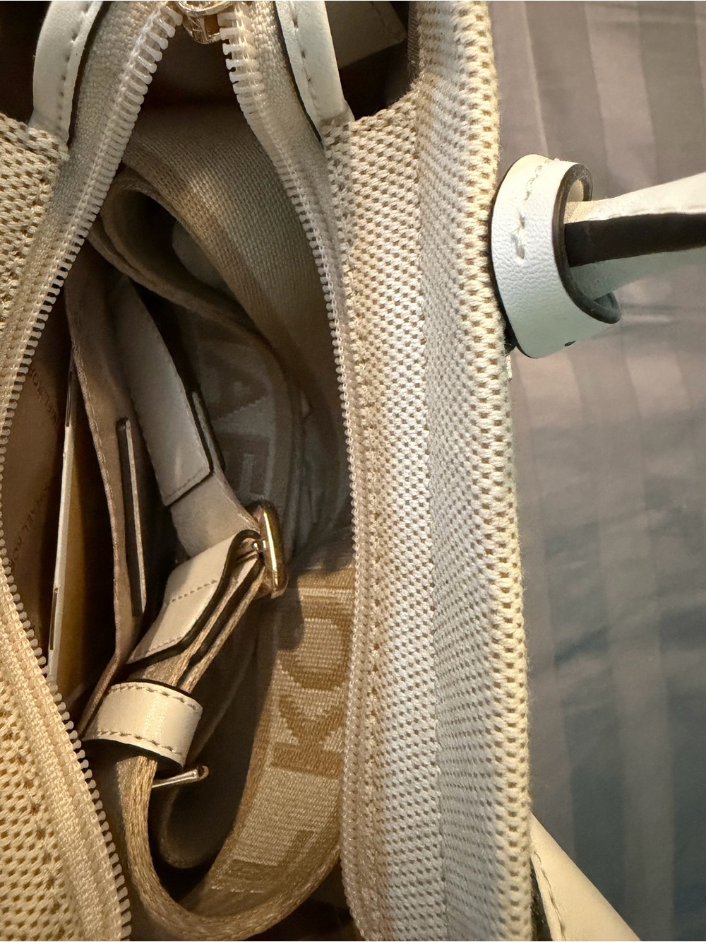 Michael Kors Cream Satchel with Top Handles - Picture 4 of 4